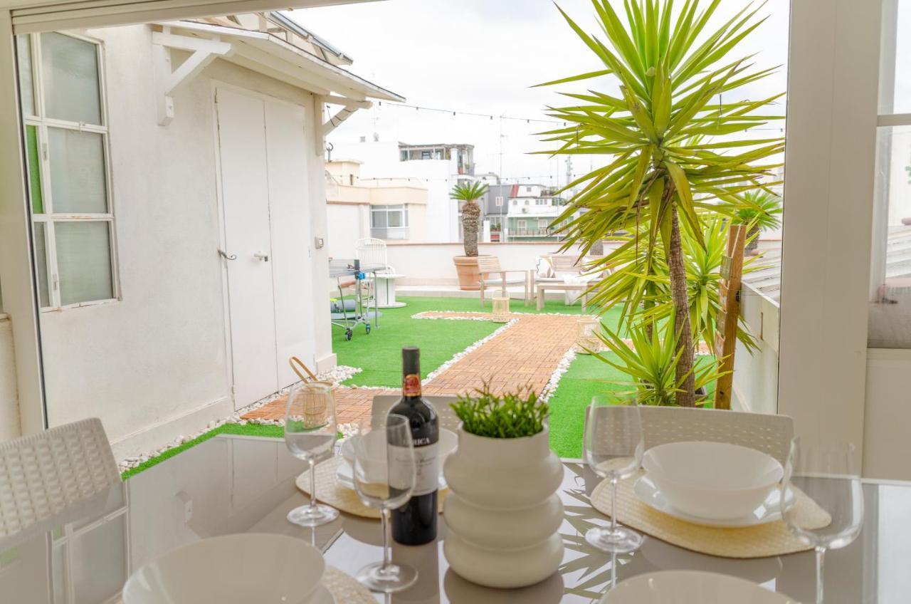 Apulialux Private 100Mq Rooftop Oasis W Jacuzzi Apartment Bari Bagian luar foto